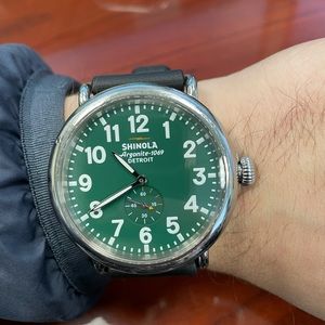 Shinola Runwell 47mm watch. If listed not in @matthewcarl98’s closet, it’s fake